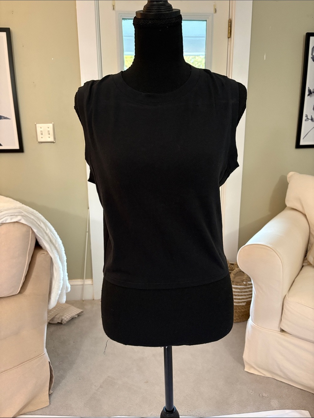 Z Supply Black Sleeveless Crewneck Tank